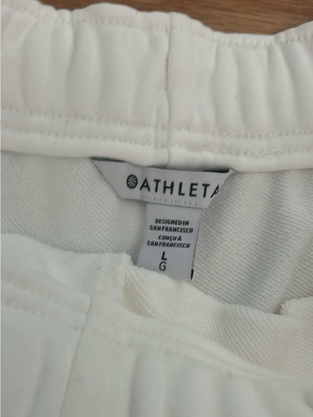 Athleta Men's White Athletic Drawstring Shorts - Clean White - Picture 4 of 5